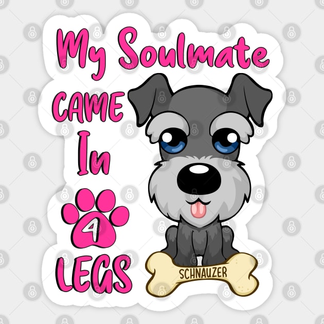 Schnauzer Soulmate Sticker by Hellgrafic